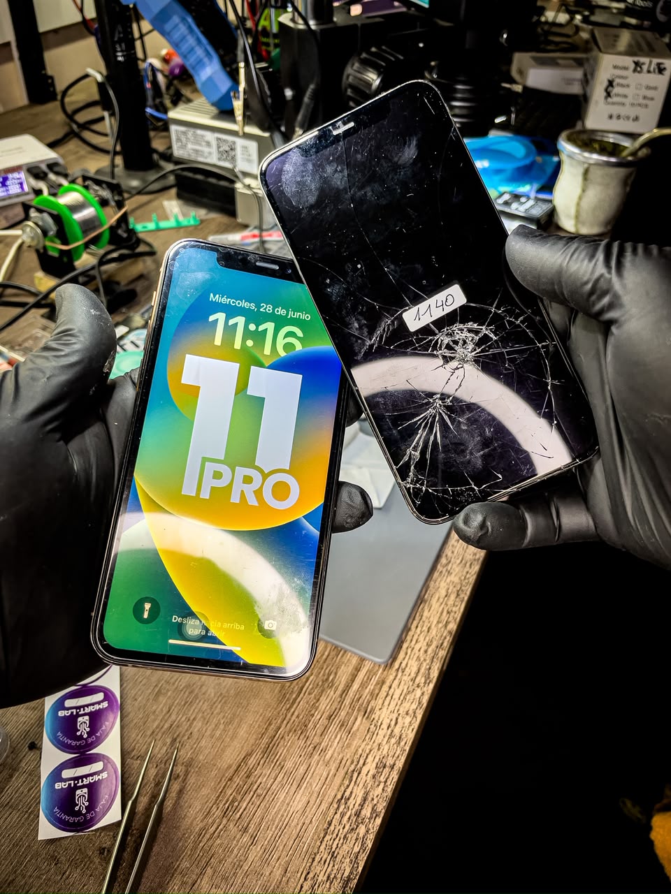 Cambio de pantalla iPhone, antes y después